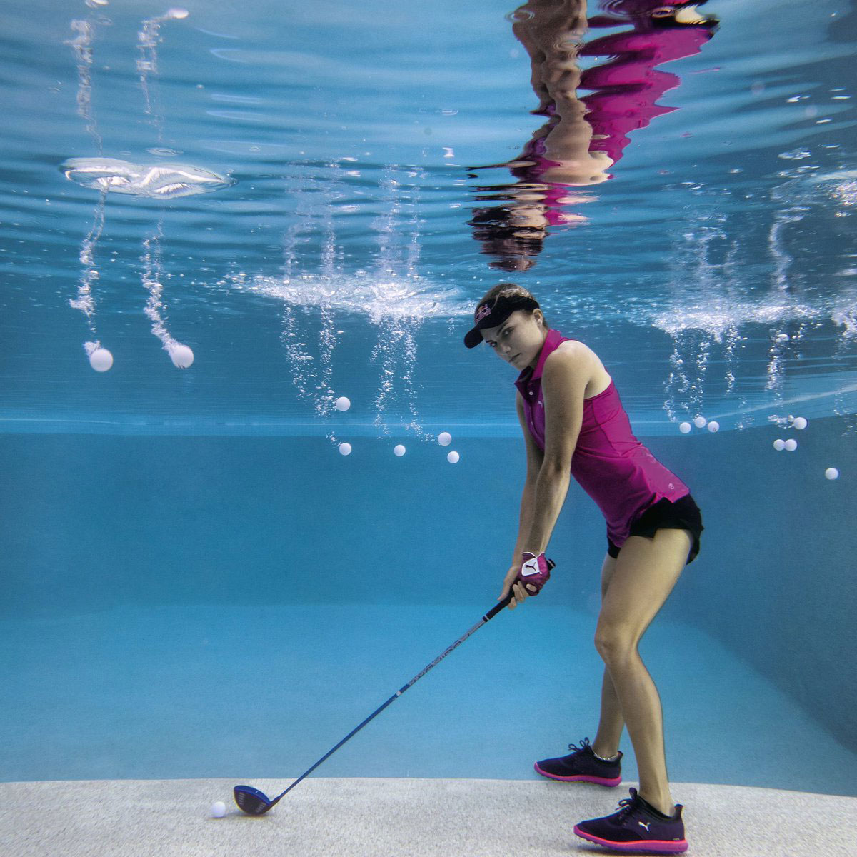 These cool underwater photos of Lexi Thompson were not easy to take