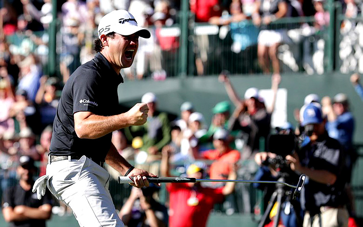 Brian Harman holes long birdie putt at 18 to win by one