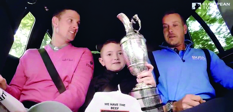 Watch a 9-year-old boy get the best birthday surprise ever thanks to a foursome of European Tour pros