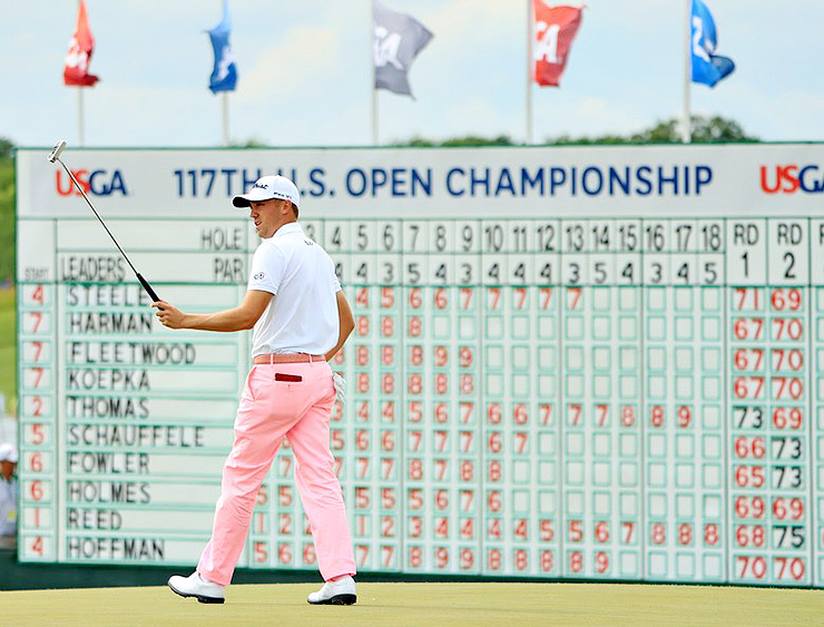 Watch Justin Thomas shoot the best round in U.S. Open history thanks to the prettiest 3-wood you’ll ever see