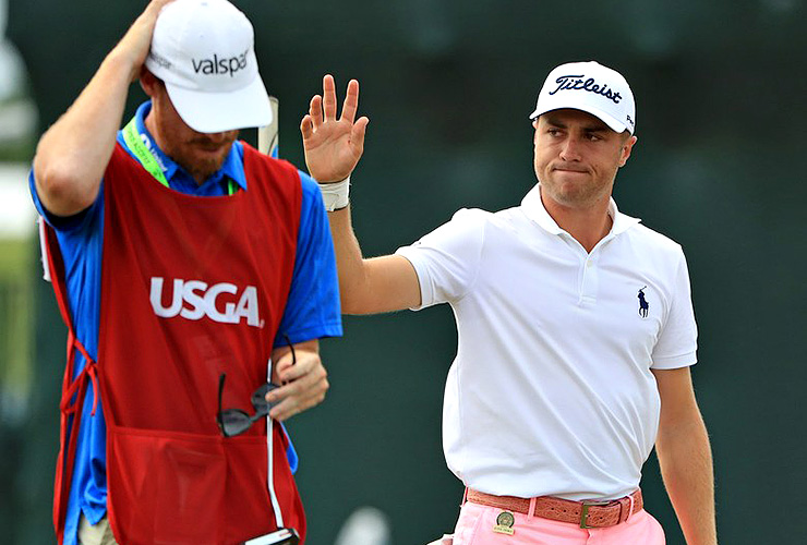 Where does Justin Thomas’ round rank among the 63s in majors?