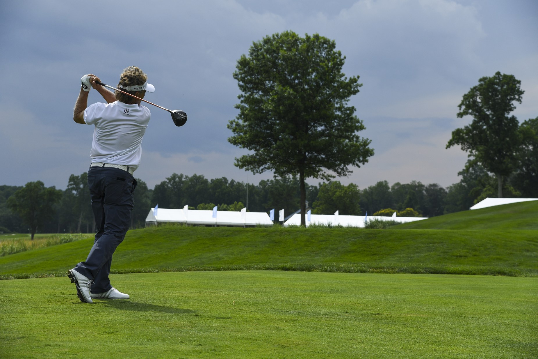 Bernhard Langer leads by two in pursuit of fourth straight Senior Players Championship