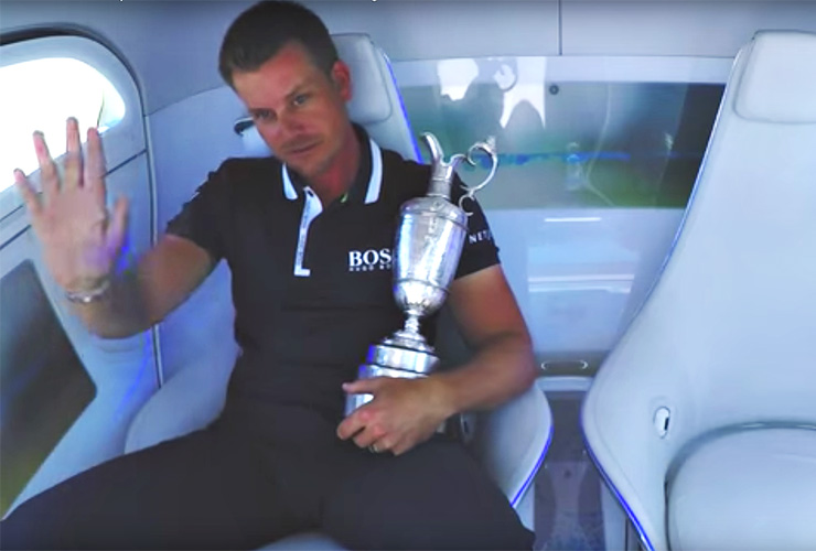 Henrik Stenson and the claret jug arrived at Birkdale in a car from the future