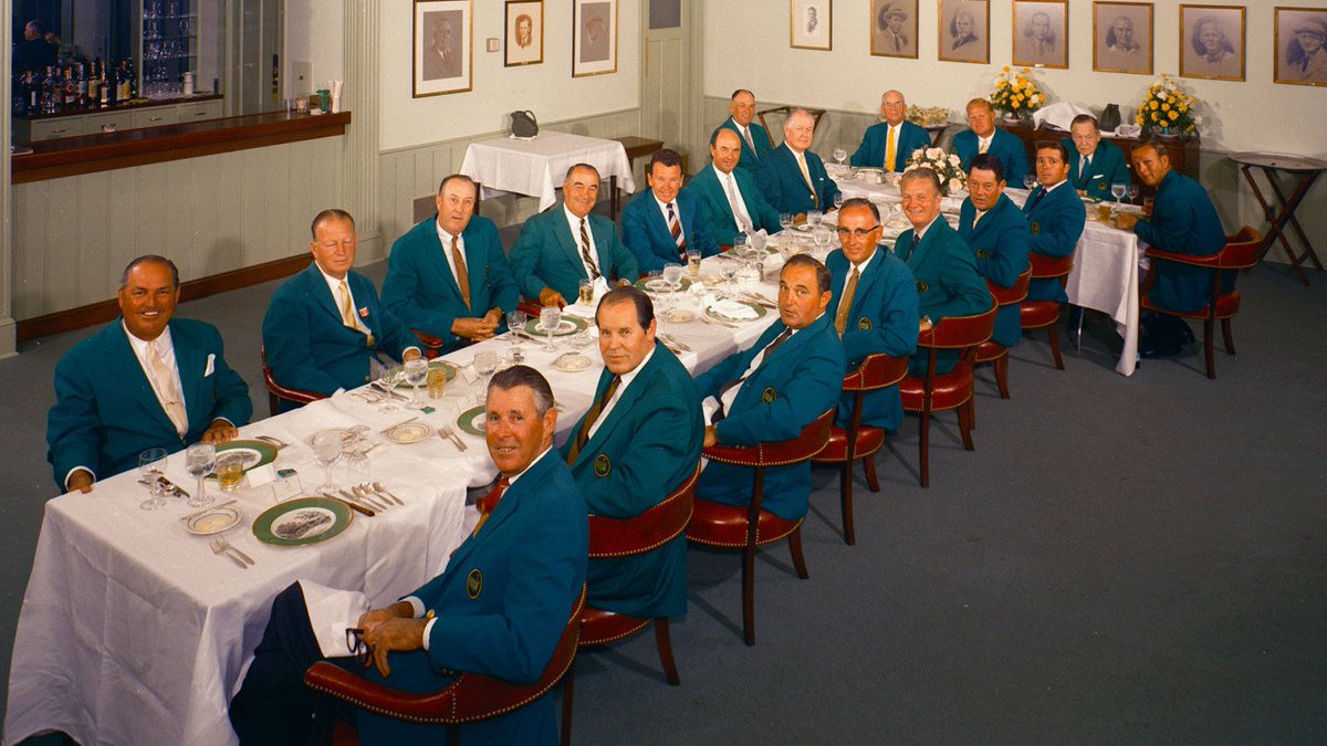 How many Masters winners can you identify in this fascinating photo from the 1967 Champions Dinner?