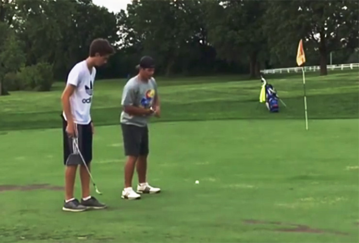This golf towel trick shot will blow your mind