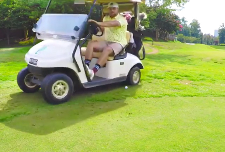 This golf trick shot is so ridiculous we’re not sure it even counts as a golf trick shot
