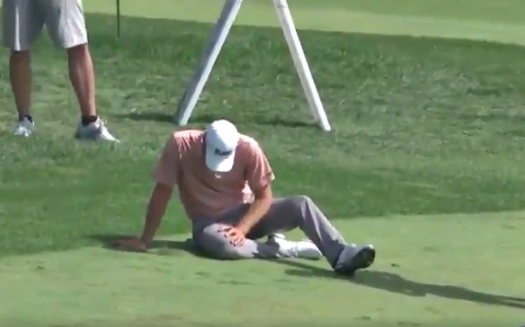 Lucas Glover suffers lower body injury on 18th hole at The Northern Trust