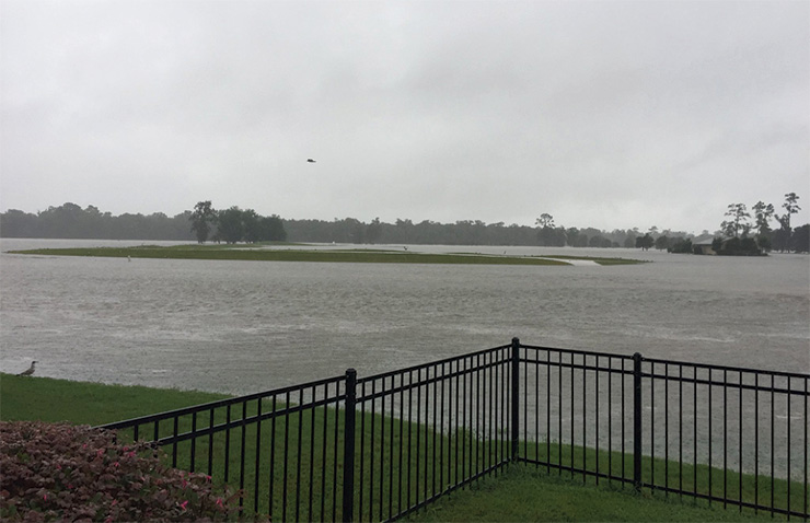 Flooded golf courses part of Hurricane Harvey devastation