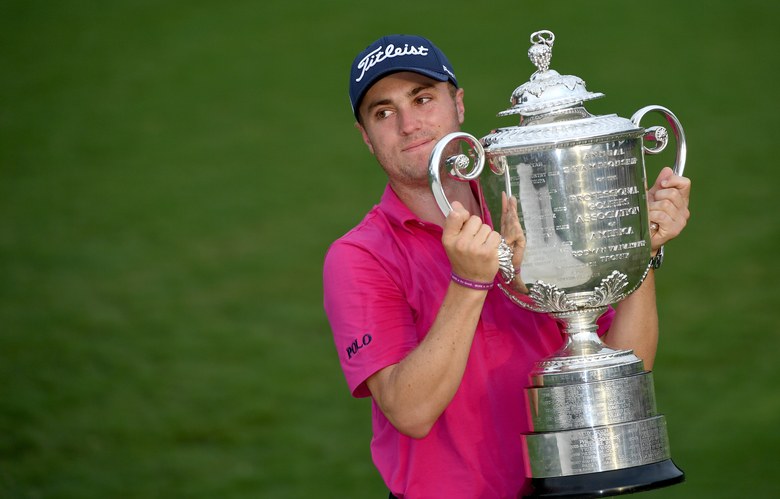 Justin Thomas reveals where he smartly stashed his Wanamaker Trophy during Hurricane Irma 