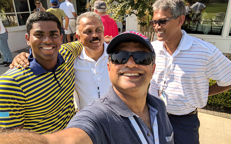 Watch Rayhan Thomas make a clutch birdie to earn historic half at Jnr Presidents Cup