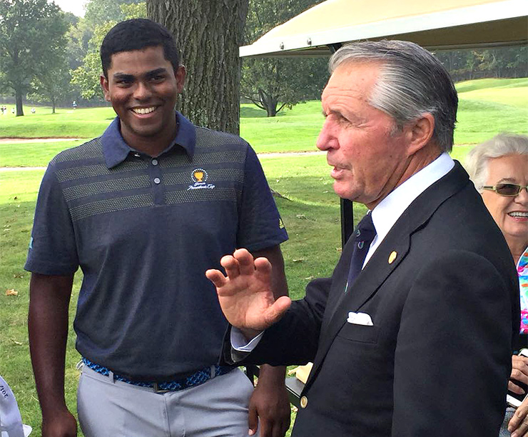 Gary Player puts Rayhan Thomas’ tough Jnr Presidents Cup finish into perspective with a playful jab