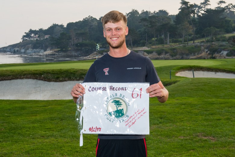 Pebble Beach’s course record was broken this weekend by a collegiate golfer