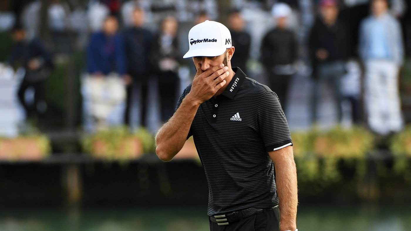The final-round pratfall returns for Dustin Johnson, who blithely dismisses it … as usual