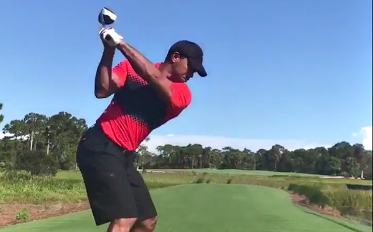 Tiger Woods posts video of him hitting driver — and something looks awfully familiar