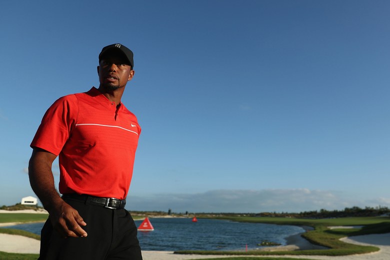 Tiger Woods outdrove Dustin Johnson “half the time” in round with President Trump, according to Brad Faxon