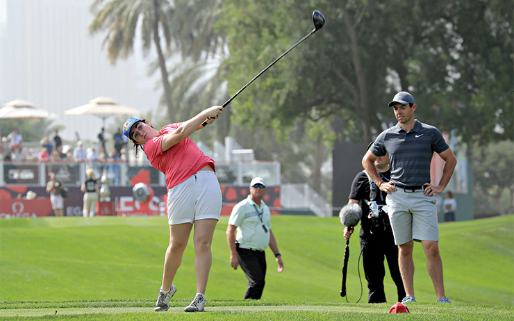 Luck of the Irish as Saoirse tees it up with Rory and Niall