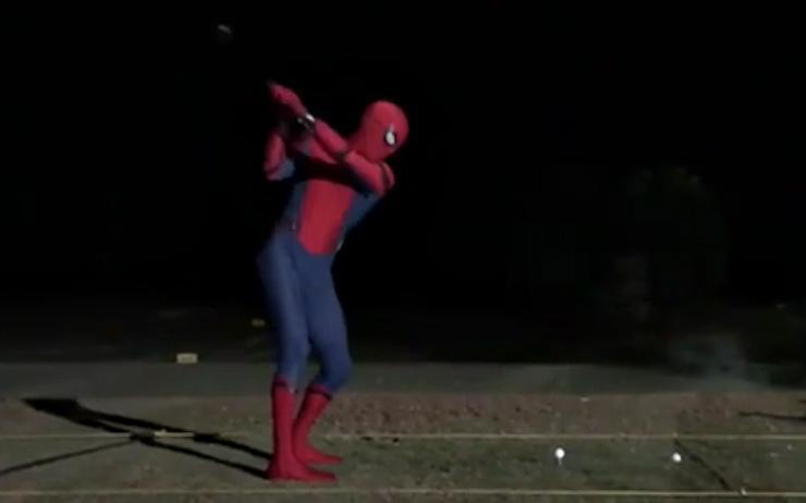 Spider-Man—AKA Tom Holland—actually has a damn good swing