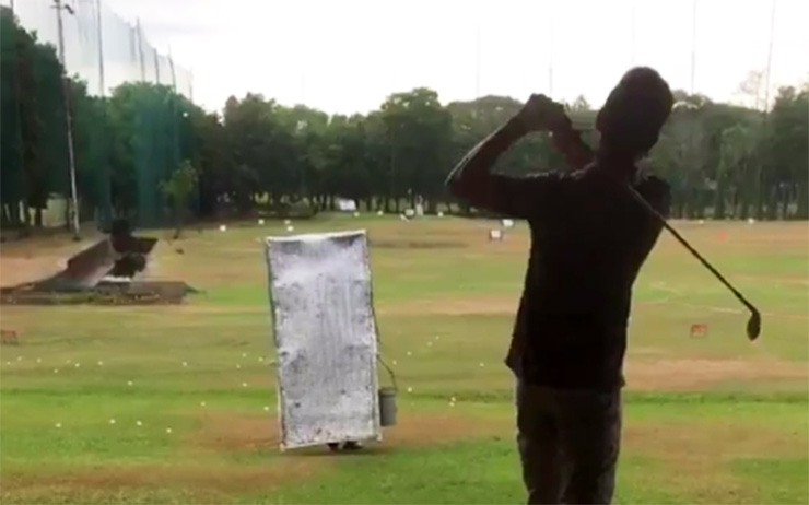 The most dangerous job in golf is comedy gold…and just a little cringe worthy