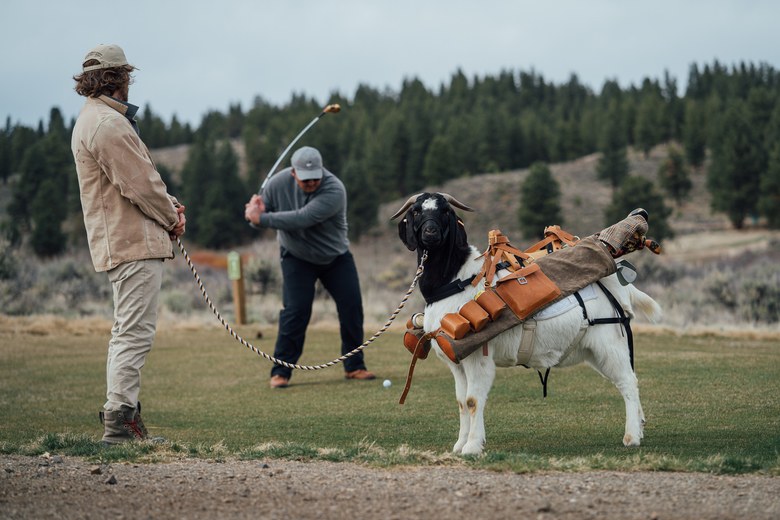 VIDEO: The story behind the world’s first goat golf bag for the world’s first goat caddy