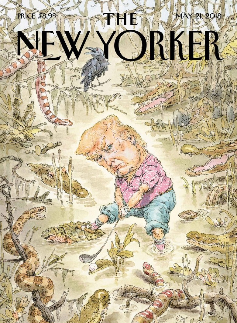 The story behind this New Yorker cover of Donald Trump playing golf