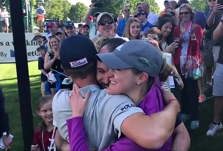 Justin Thomas helps fan propose, continues to come up clutch at Quail Hollow