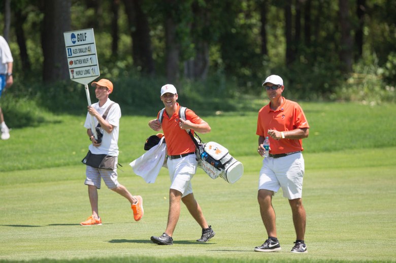 Top-ranked Oklahoma State gets to NCAA matchplay on its home course, and now the pressure begins
