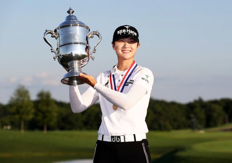 U.S. Women’s Open champ practices at Topgolf after USGA officials close Shoal Creek