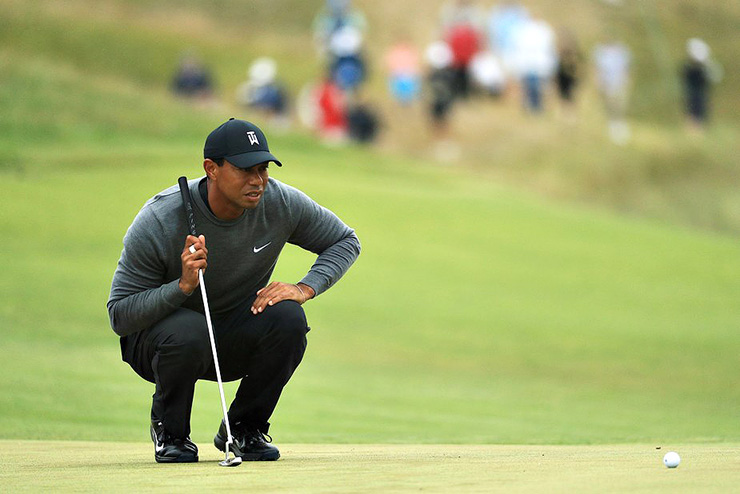 Tiger Woods is fooling around with a new mallet putter ahead of this week’s Quicken Loans Invitational