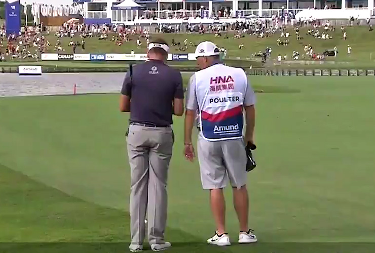 Watch Ian Poulter and his caddie’s fascinating conversation before Poulter pulls off a gutsy shot at French Open