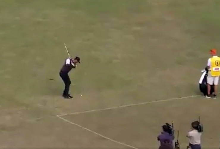 The Open 2018: Watch the brilliant par save on 18 that kept Tiger Woods in contention at Carnoustie