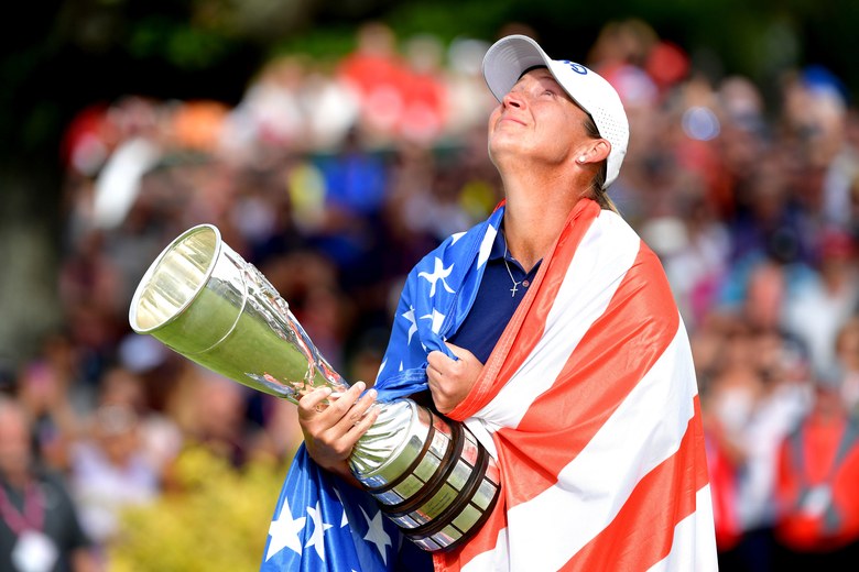 After 18 years on tour, Angela Stanford finally wins her first major by taking the Evian Championship