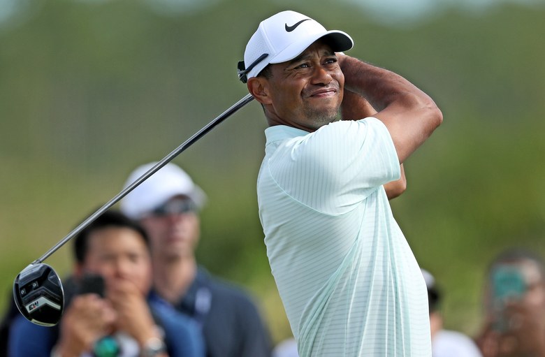Tiger Woods better on Day 2 at the Hero, but undone by a bizarre sequence at the finish line