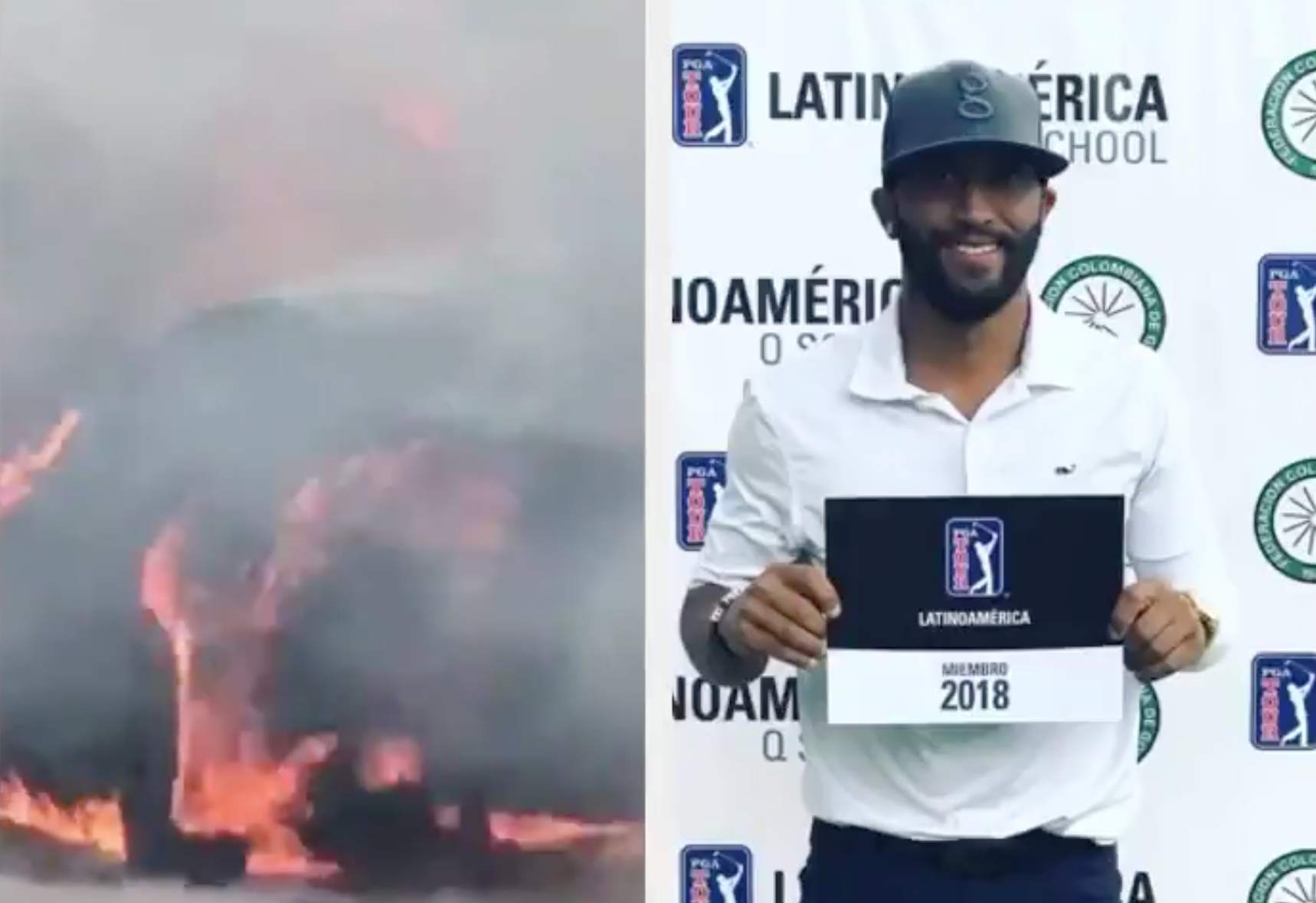 Pro golfer’s car engulfed in flames on Central Florida highway, prompts others to call for help