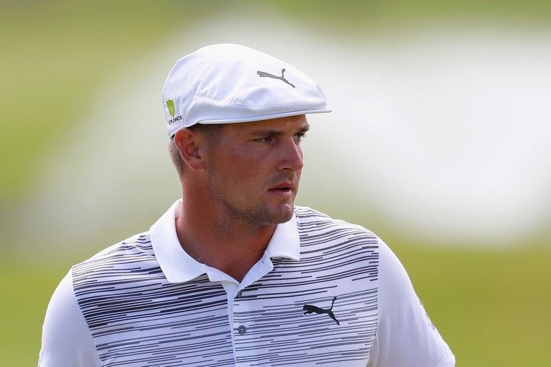 Bryson DeChambeau relies on more than science; he was practicing into the dark on Friday