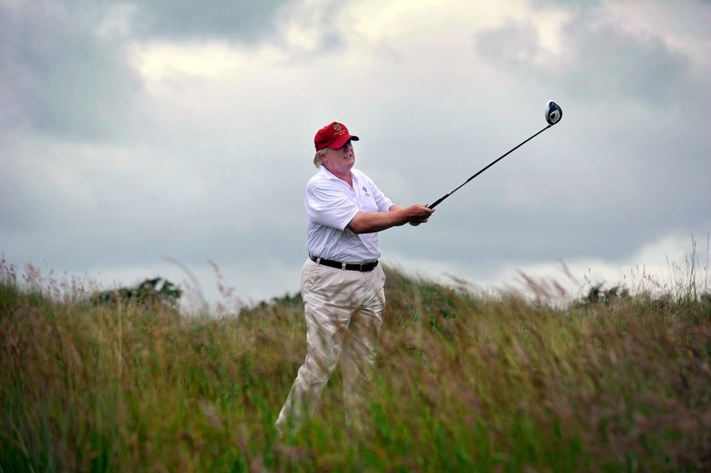 The government shutdown is really putting a cramp in Donald Trump’s golf game