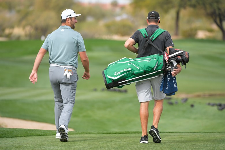 Why do Jon Rahm, Jimmy Walker and others have stand bags at the Waste Management Phoenix Open?