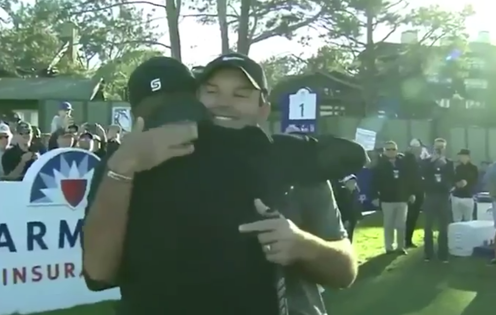 Patrick Reed and Jordan Spieth hug it out in first round together since their messy Ryder Cup breakup