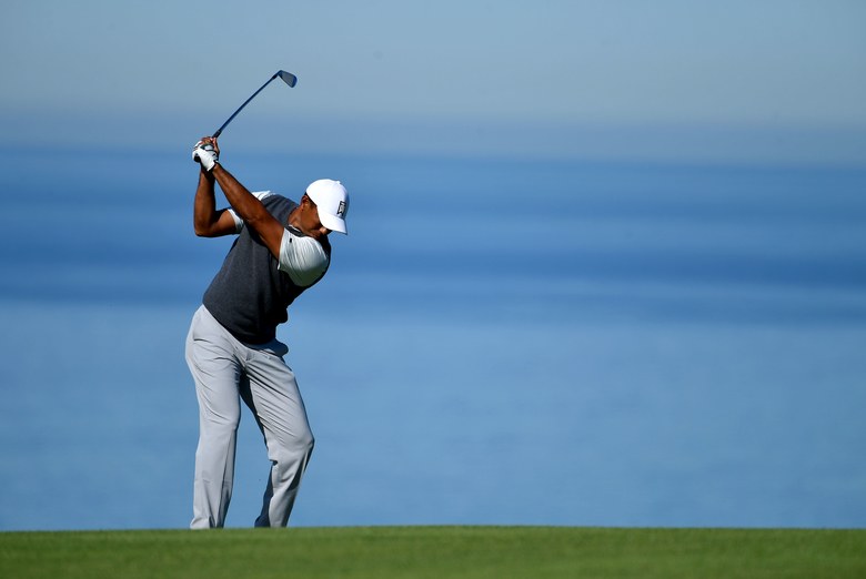 Tiger Woods was easier to find on the golf course than the leader board following a round of 70