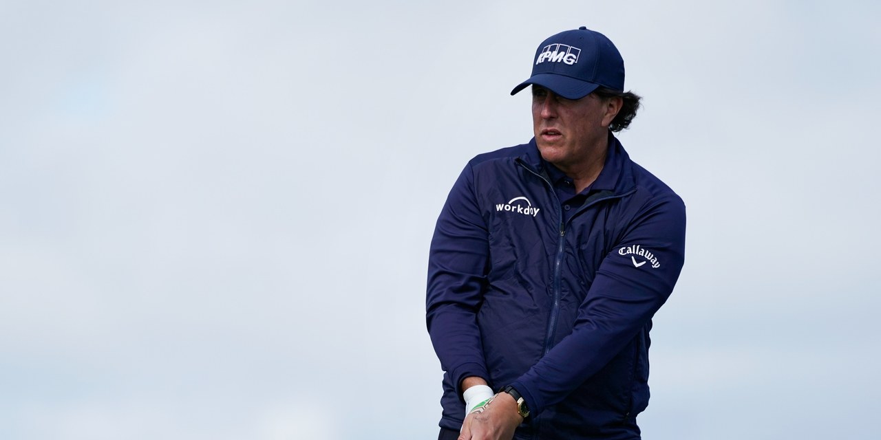 Phil Mickelson will play in the final group for the second time in three starts, trails Paul Casey by three