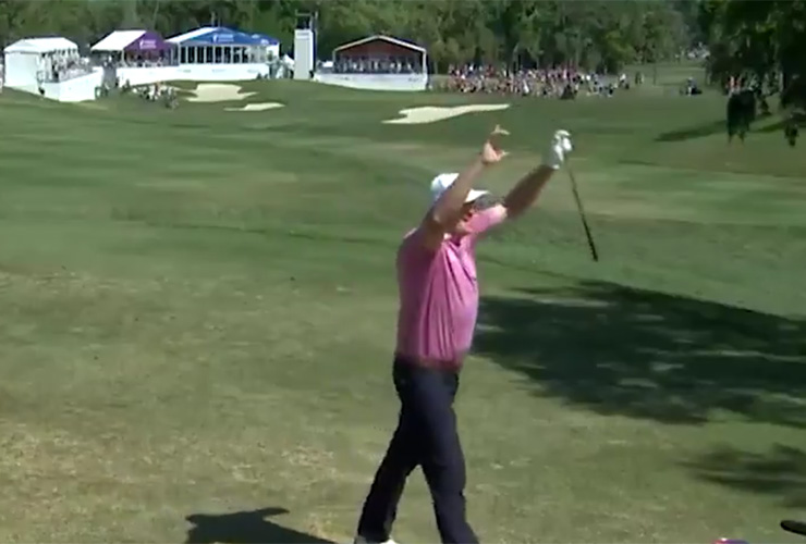 Watch the hole-in-one that gave Jason Kokrak a share of the Valspar Championship lead