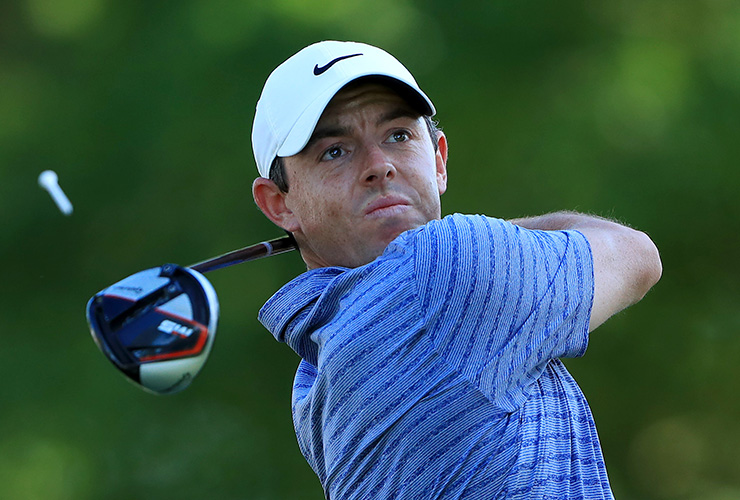Rory McIlroy’s back-nine birdie binge gives him share of first-round lead at the Wells Fargo