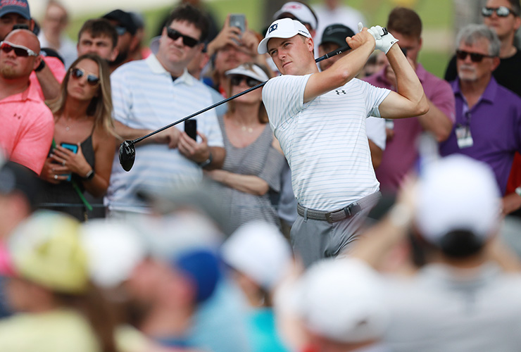 Jordan Spieth, in search of his first win since the 2017 Open Championship, is in contention at Colonial