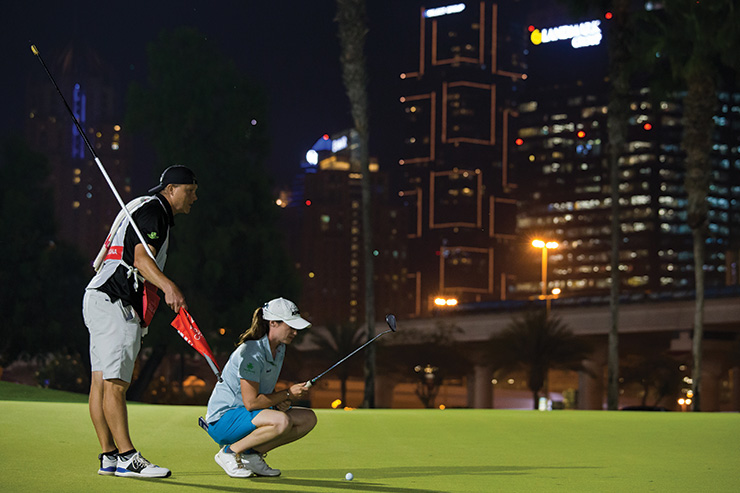 Irishwoman Leona Maguire fires course record 64 to lead Moonlight Classic by two