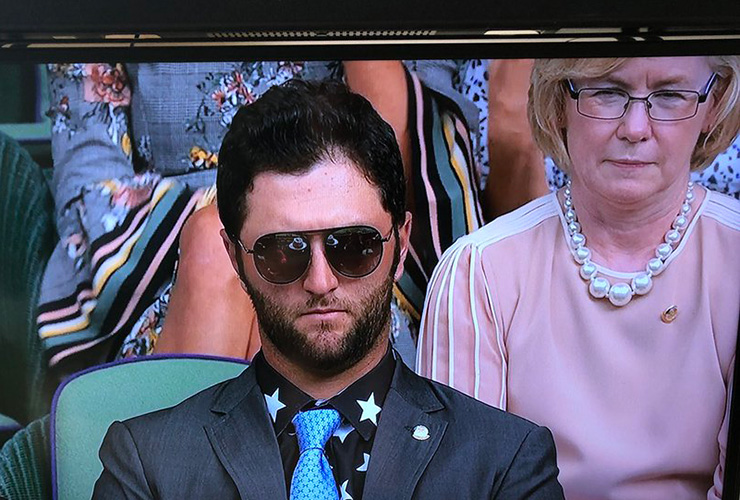 Jon Rahm gets roasted by fellow European tour pro Thomas Pieters for his outfit at Wimbledon