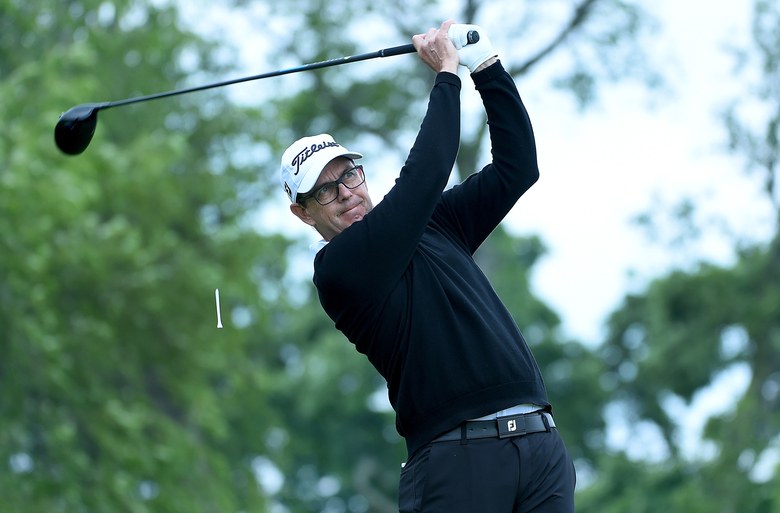 Lanny Wadkins, bless him, continues his assault on slow play, this time Stephen Leaney his victim