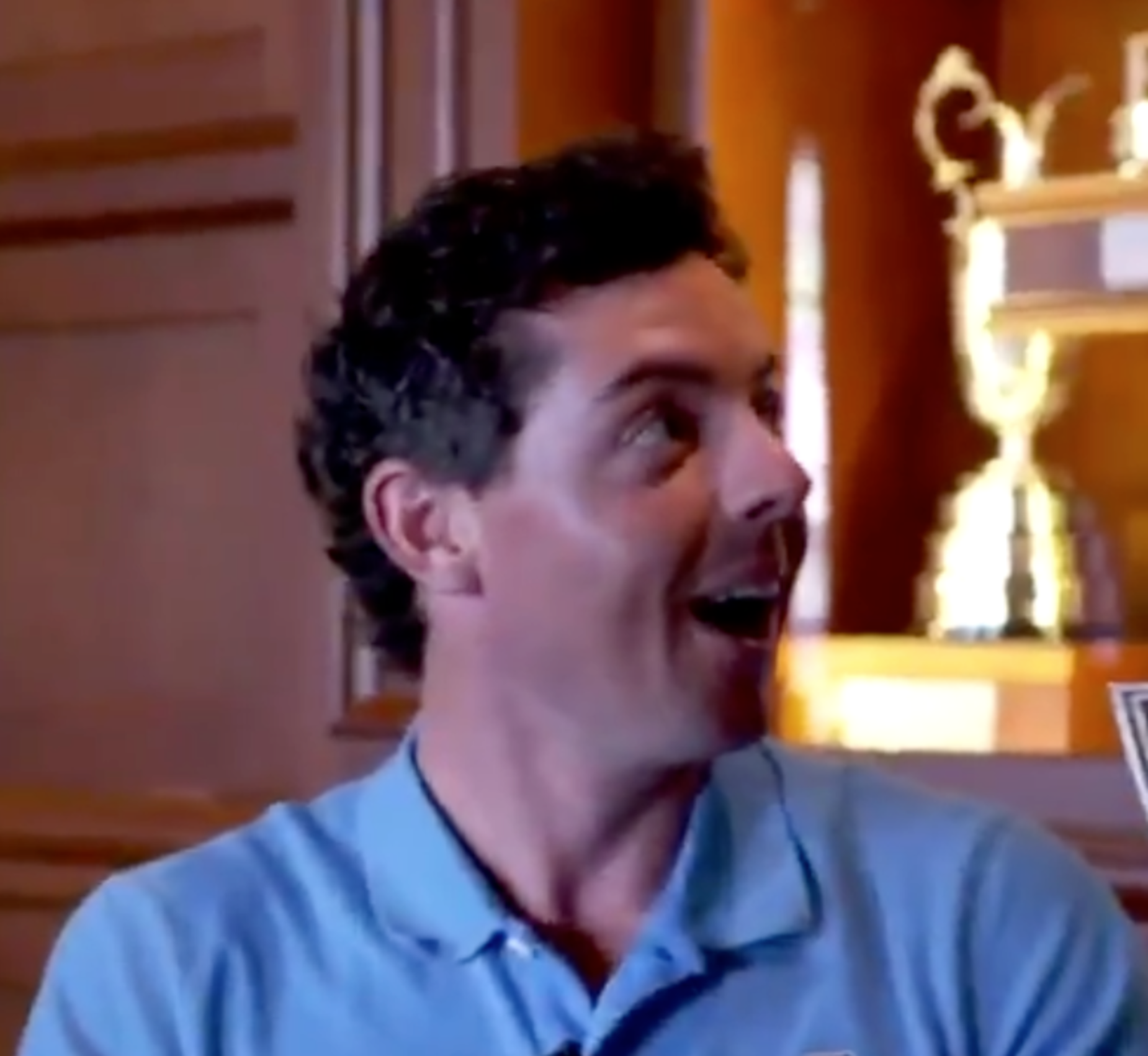 Watch Rory McIlroy’s stunned reaction to being told he won PGA Tour Player of the Year by Jack Nicklaus