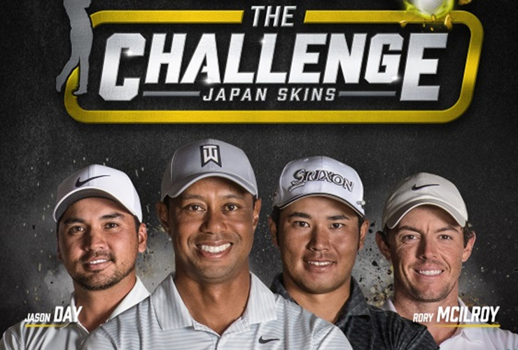 Tiger Woods to face Rory McIlroy, Jason Day and Hideki Matsuyama in GOLFTV’s “The Challenge: Japan Skins”