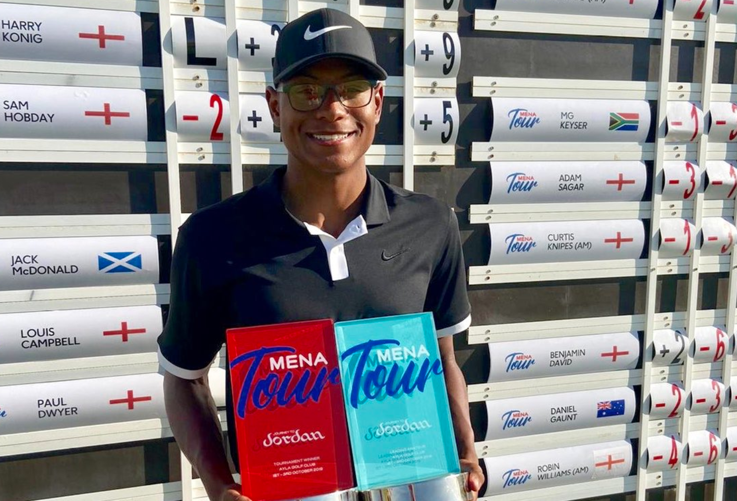 Amateur Robin ‘Tiger’ Williams wins (by a record-equalling eight strokes) in dream MENA Tour debut