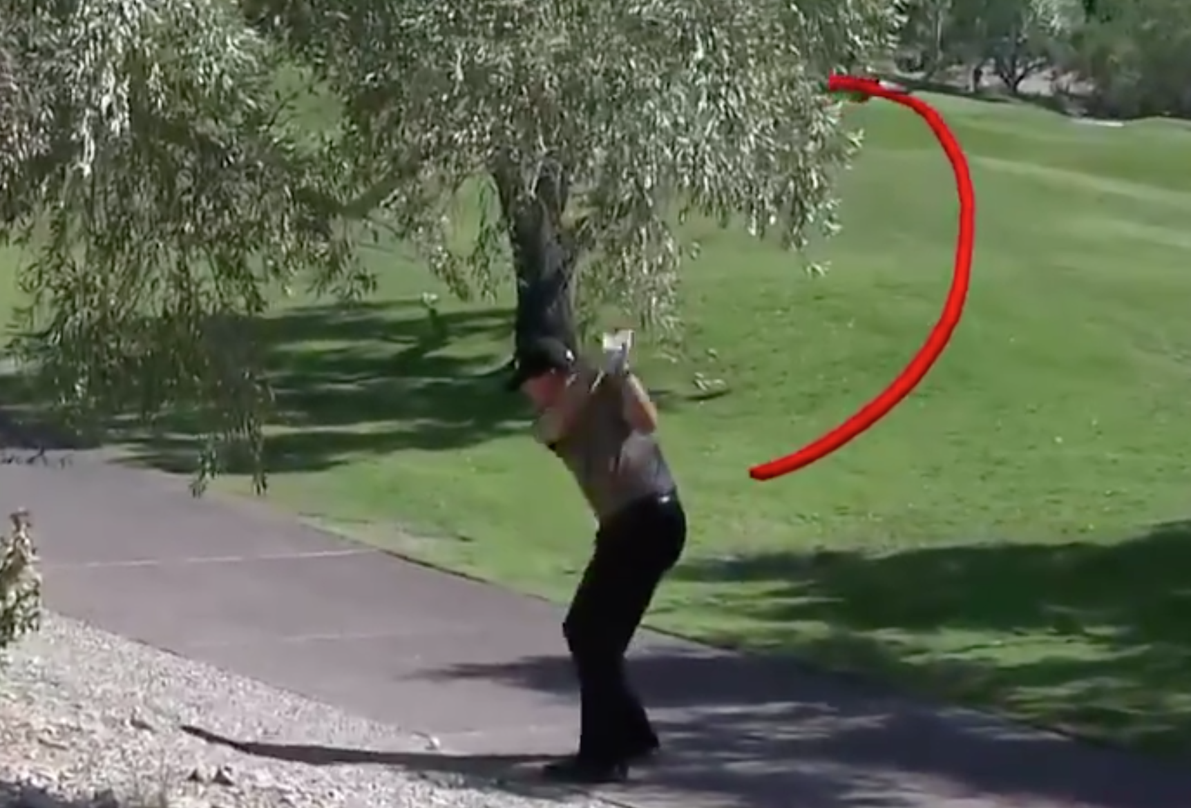 Phil Mickelson’s slicing shot from a gravel lie is the first must-see recovery of the PGA Tour season