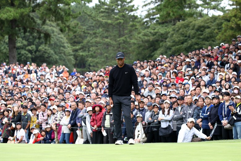 Typhoon tempers Tiger mania, second round of the Zozo Championship postponed until Saturday
